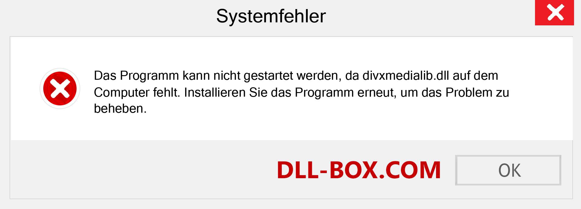 divxmedialib.dll-Datei fehlt?. Download für Windows 7, 8, 10 - Fix divxmedialib dll Missing Error unter Windows, Fotos, Bildern